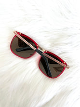 Load image into Gallery viewer, Vintage 80s Red and Gold Pink Tinted Sunglasses