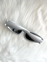 Load image into Gallery viewer, Edge Silver and Black Y2K Style Wraparound Sunglasses