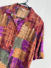 Load image into Gallery viewer, Vintage 90s Patchwork Print Button Down Top