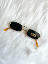 Load image into Gallery viewer, Vintage 90s Small Square Gold Sunglasses Rave