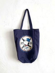 Vintage Y2k Navy Blue Snoopy Train Conductor Tote Bag