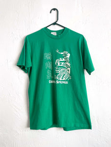 Vintage Green and White Dragon Design Coral Springs Tee