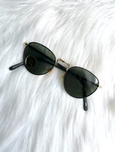 Load image into Gallery viewer, Vintage 90s Round Gold and Black Sunglasses