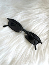 Load image into Gallery viewer, Vintage 90s Small Black Dark Tinted Sunglasses