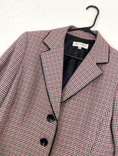 Load image into Gallery viewer, Vintage 90s Red and Black Houndstooth Print Blazer