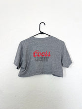 Load image into Gallery viewer, Vintage 80s Coors Thumb Wrestling Challenge Cropped Tee Crop Top Retro Beer