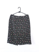 Load image into Gallery viewer, Vintage Floral Polkadot Print High-Waisted Skirt -- Size Medium/Large