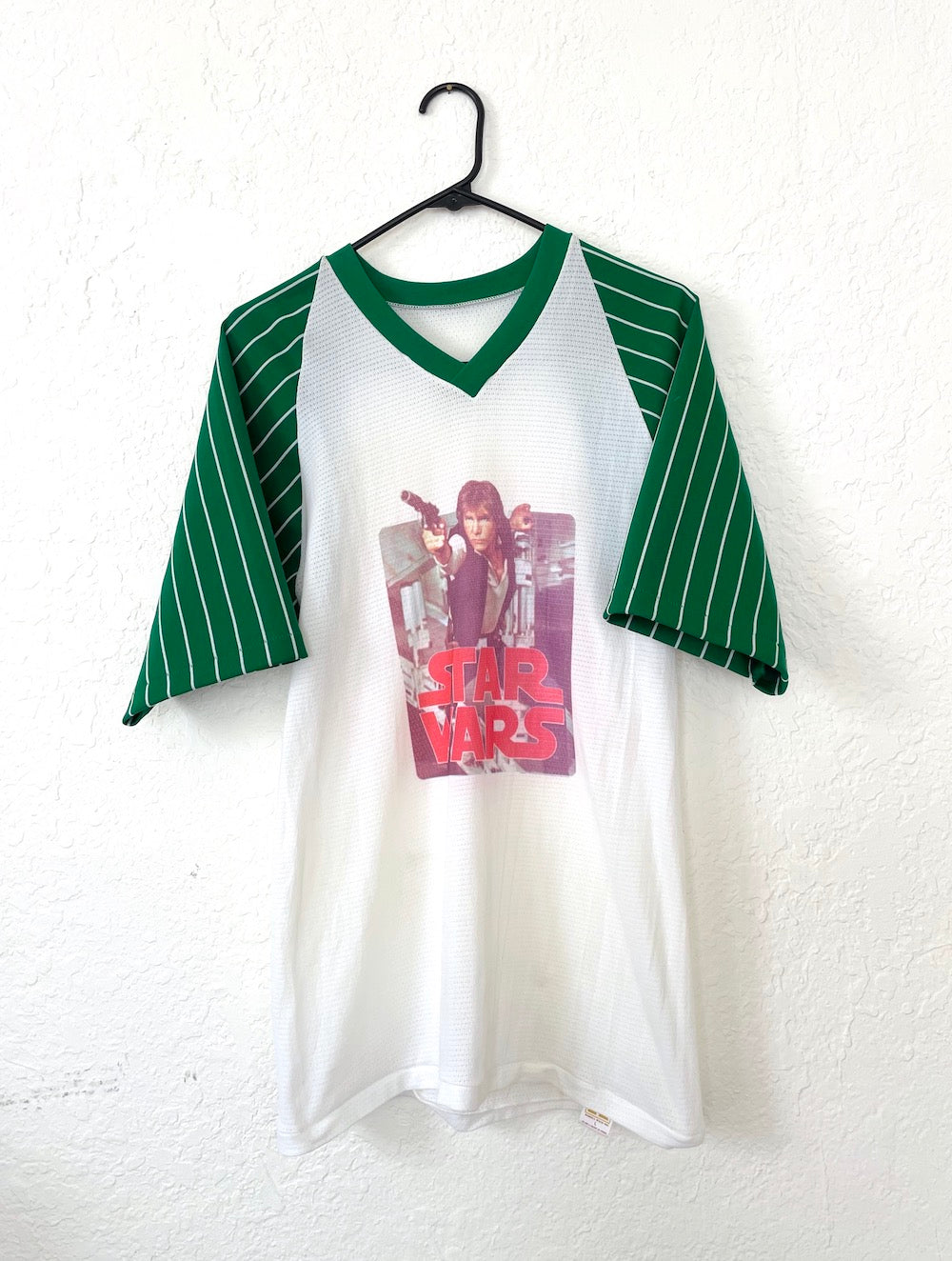 Vintage 70s Green and White Mesh Han Solo Star Wars Tee