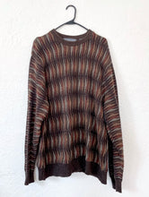 Load image into Gallery viewer, Vintage 90s Cozy Oversized Brown Textured Sweater Designer Oscar De La Renta