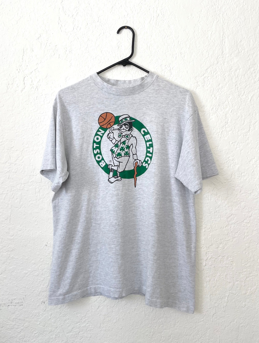 Vintage 90s Grey Boston Celtics Tee NBA retro 