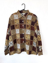 Load image into Gallery viewer, Vintage 90s Silky Animal Print Button Down Blouse