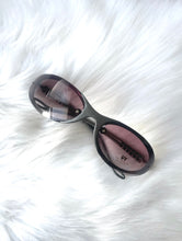 Load image into Gallery viewer, Vintage Y2K Dark Silver Wraparound Sunglasses