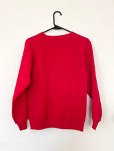 Load image into Gallery viewer, Vintage 80s Red Raglan Horse Carriage Design Sweatshirt