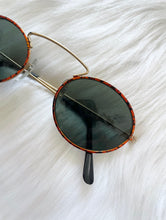 Load image into Gallery viewer, Vintage 90s Round Tortoiseshell and Gold Sunglasses