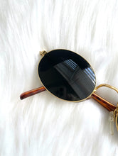 Load image into Gallery viewer, Vintage 90s Round Gold and Tortoiseshell Sunglasses