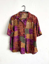 Load image into Gallery viewer, Vintage 90s Patchwork Print Button Down Top