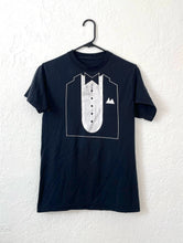 Load image into Gallery viewer, Vintage 80s Black and White Tuxedo Tee -- Size Extra Small/Small