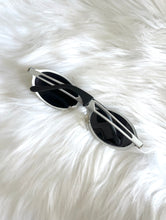 Load image into Gallery viewer, Vintage Y2K Silver Oval Dark Tinted Sunglasses