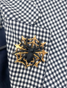 Vintage 90s Gold Halloween Spider Pin Spooky