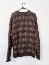 Load image into Gallery viewer, Vintage 90s Cozy Oversized Brown Textured Sweater Designer Oscar De La Renta