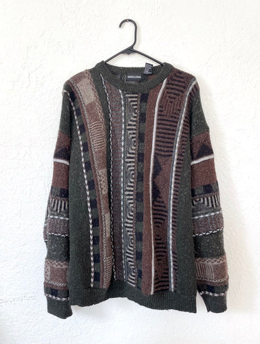 Vintage 90s Cozy Oversized Textured Sweater Grandpa