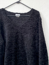 Load image into Gallery viewer, Vintage 90s Black Fuzzy Oversized Sweater