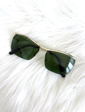 Load image into Gallery viewer, Vintage 80s Gold Trim Dark Tinted Sunglasses glam retro 