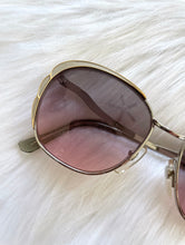 Load image into Gallery viewer, Vintage Smokey Lense Round Metal Winged Sunglasses