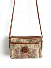 Load image into Gallery viewer, Vintage Tapestry Style Floral Print Crossbody Bag Cottage Embroidered