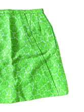 Load image into Gallery viewer, Vintage 70s Lime Green High-Waist Textured Mini Skirt -- Size 25