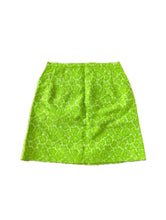 Load image into Gallery viewer, Vintage 70s Lime Green High-Waist Textured Mini Skirt -- Size 25