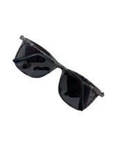 Load image into Gallery viewer, Vintage 80s Oversized Black and Grey Marbled Sunglasses Retro