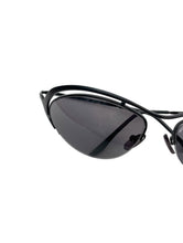 Load image into Gallery viewer, Vintage Y2K Black Futuristic Style Cat Eye Sunglasses Matrix Rave 2000s