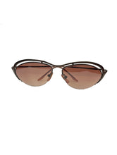 Load image into Gallery viewer, Vintage Y2K Brown Futuristic Style Cat Eye Sunglasses