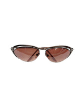 Load image into Gallery viewer, Vintage Y2K Brown Futuristic Style Cat Eye Sunglasses