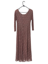 Load image into Gallery viewer, Vintage 90s Mauve Lace Double Layer Maxi Dress