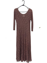 Load image into Gallery viewer, Vintage 90s Mauve Lace Double Layer Maxi Dress