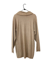 Load image into Gallery viewer, Vintage Metallic Gold Cowl Neck Sweater Dress