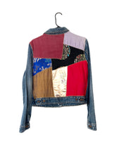 Load image into Gallery viewer, Vintage 90s Patchwork Design Medium Wash Denim Jacket Y2k