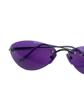 Load image into Gallery viewer, Vintage Y2K Purple and Black Oval Sunglasses Rave