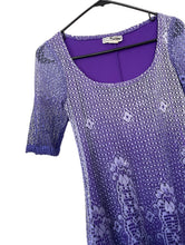 Load image into Gallery viewer, Vintage Y2K Purple Ombre Crochet Mini Dress