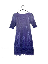 Load image into Gallery viewer, Vintage Y2K Purple Ombre Crochet Mini Dress
