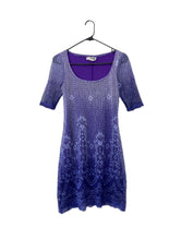 Load image into Gallery viewer, Vintage Y2K Purple Ombre Crochet Mini Dress