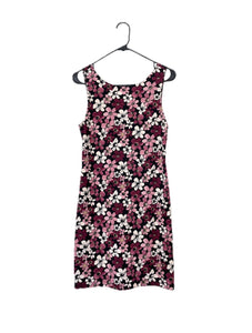 Vintage 90s Pink and Purple Floral Print Mini Dress