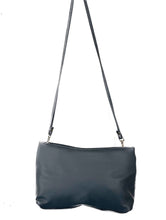 Load image into Gallery viewer, Vintage 80s Faux Leather Grey Shoulder Purse Crossbody Retro