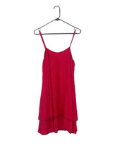 Load image into Gallery viewer, Vintage 80s Silk Ruby Red Beaded Skater Dress