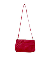 Load image into Gallery viewer, Vintage 80s Red Leather Bow Crossbody Purse Clutch
