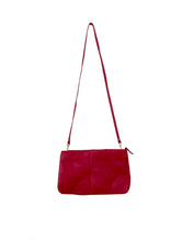 Load image into Gallery viewer, Vintage 80s Red Leather Bow Crossbody Purse Clutch