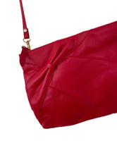Load image into Gallery viewer, Vintage 80s Red Leather Bow Crossbody Purse Clutch