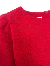Load image into Gallery viewer, Vintage 80s Red Textured and Tiered Ruffle Dress Party Medium Retro